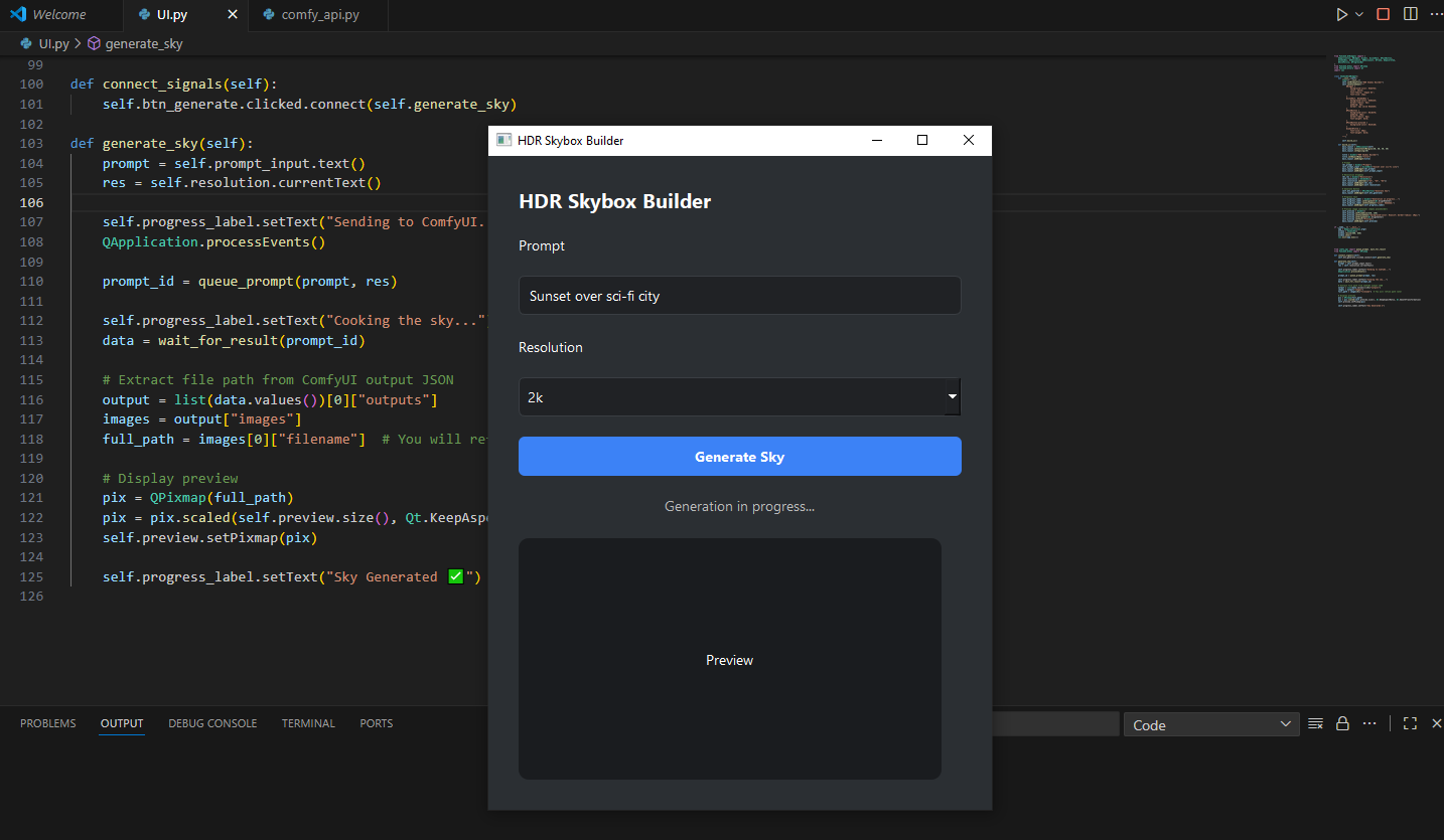SkyGen Tool Interface